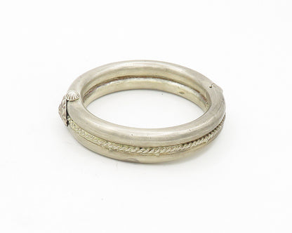 925 Sterling Silver  Vintage Antique Ribbed Twist Bangle Bracelet  BT7471