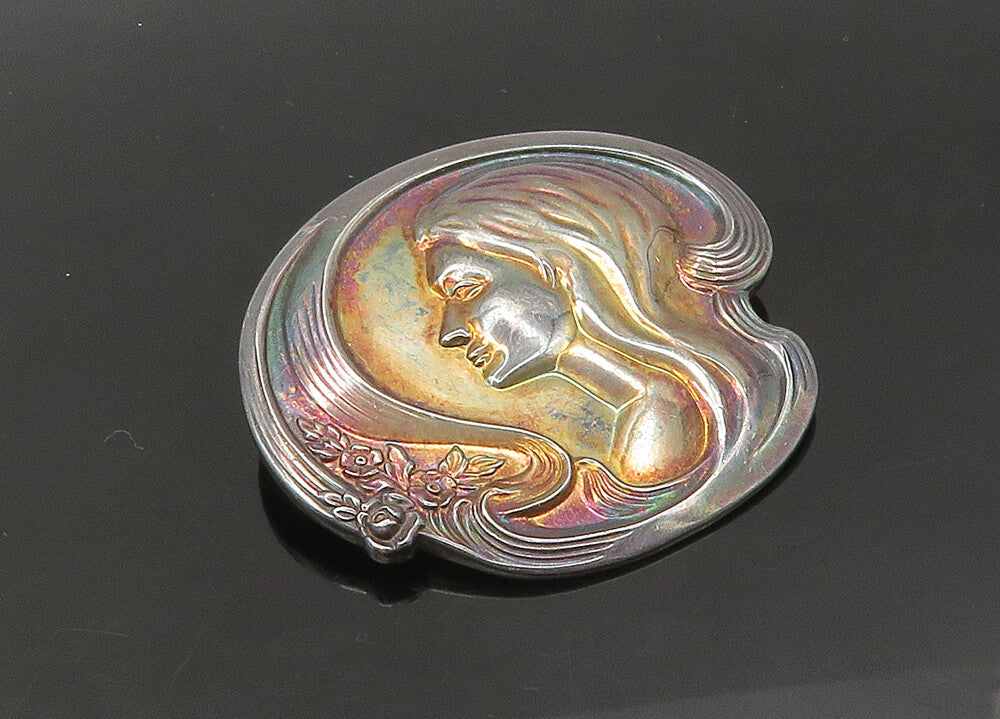 LUNT 925 Sterling Silver  Vintage Mother's Day 1973 Shiny Brooch Pin  BP8566