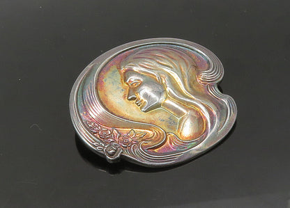 LUNT 925 Sterling Silver  Vintage Mother's Day 1973 Shiny Brooch Pin  BP8566