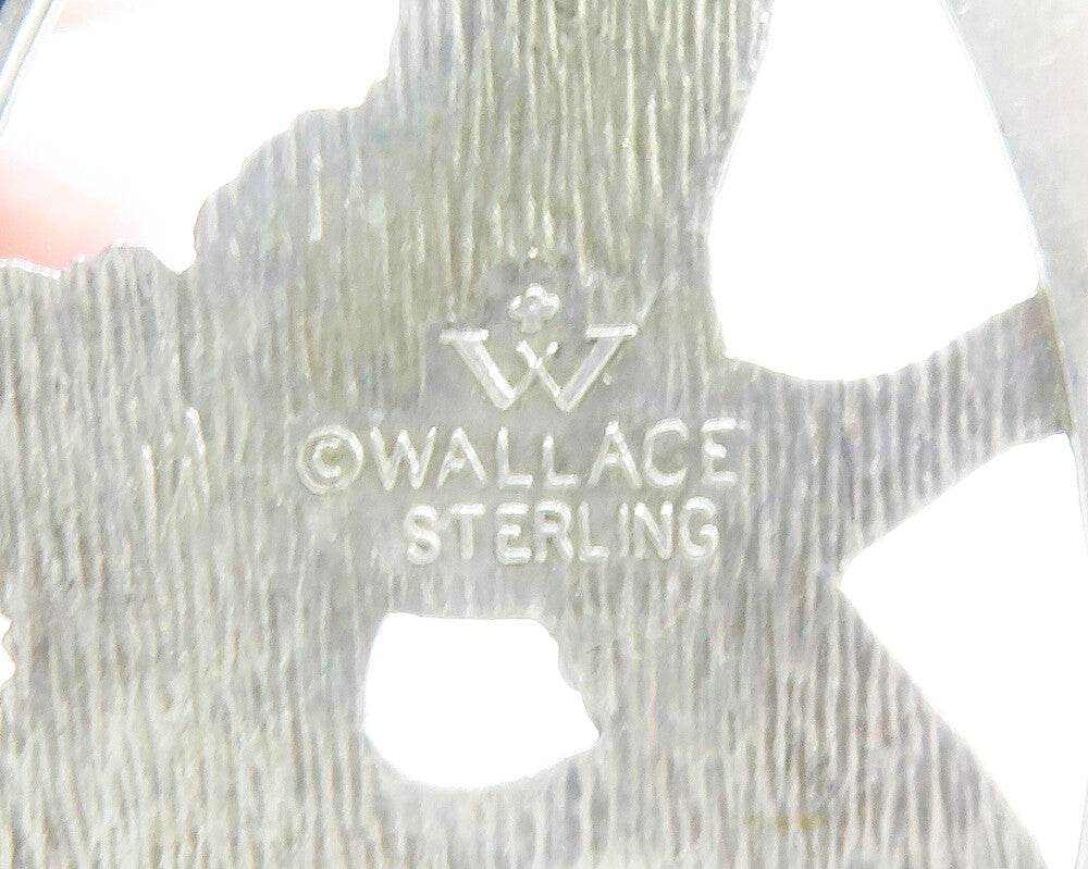 WALLACE 925 Sterling Silver  Vintage Peace On Earth Doves Pendant  PT9601