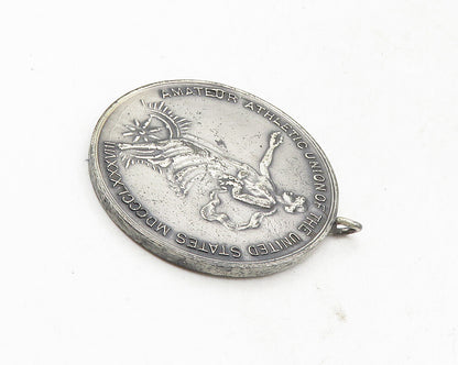 925 Sterling Silver  Vintage Antique US Amateur Athletic Union Pendant  PT7805