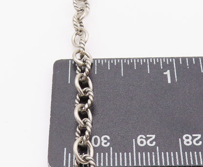 925 Sterling Silver Vintage Necklace CAROLYN POLLACK Swirly Designer Cut  NE4504