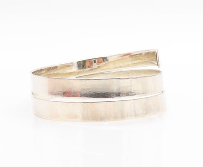 925 Sterling Silver Vintage Bracelet Modernist Spiral Coil Wrap Bangle  BT12028