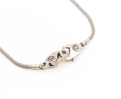 925 Sterling Silver Vintage Necklace Minimalist Curb Link Lobster Clasp  NE4622