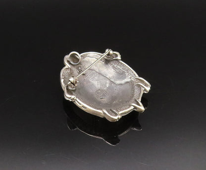 JRI MEXICO 925 Silver  Vintage Dotted Detail Shell Turtle Brooch Pin  BP9992