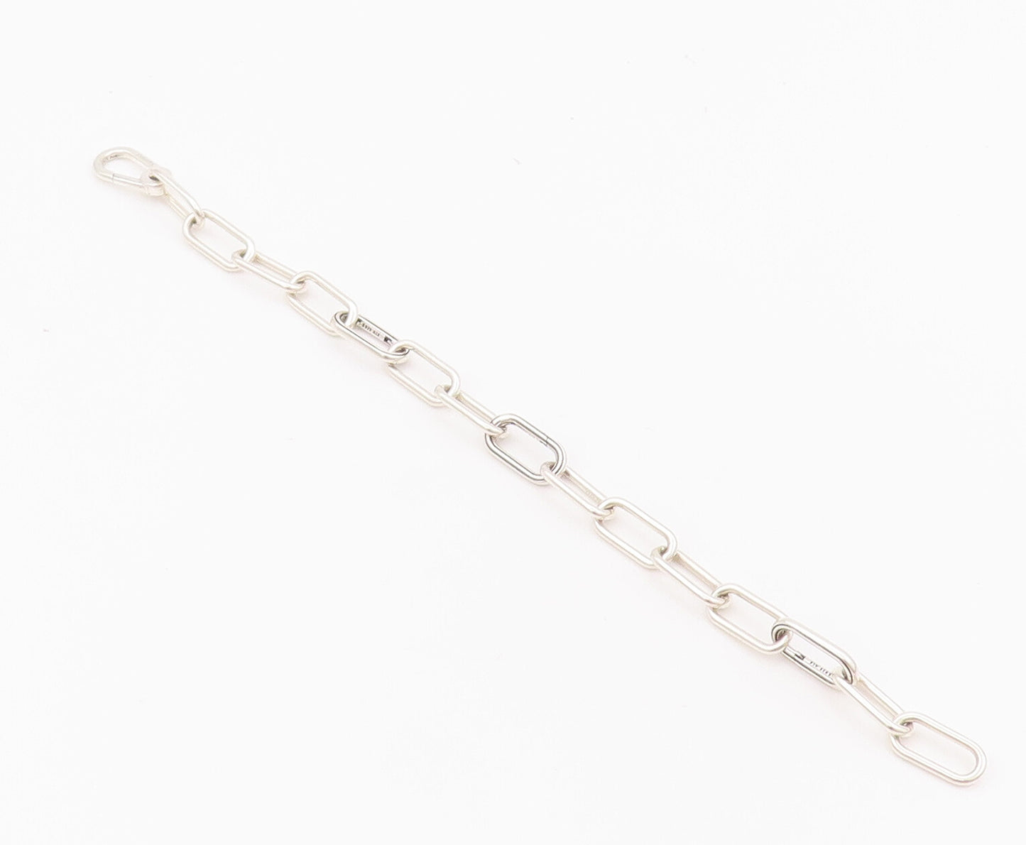 925 Sterling Silver Vintage Bracelet PANDORA Cutout Oval Rings Linked  BT10439