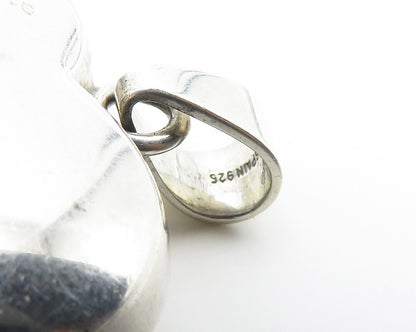 JONDELL SPAIN 925 Silver  Vintage Shiny Hollow Love Heart Pendant  PT14692