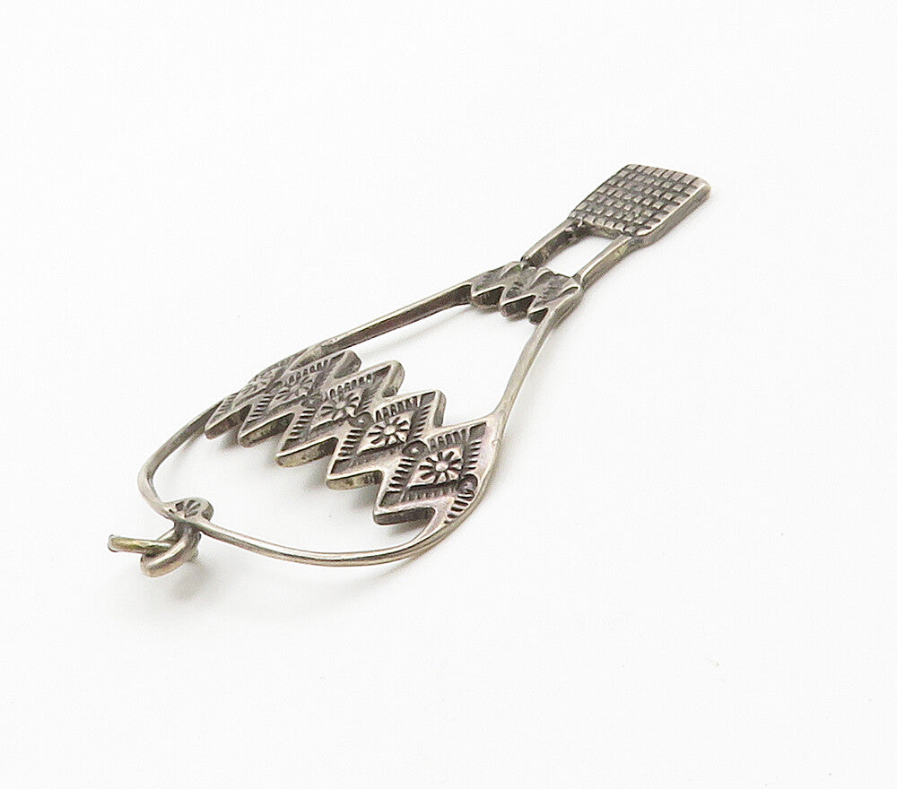 NAVAJO 925 Sterling Silver  Vintage Hot Air Balloon Dark Tone Pendant  PT11962
