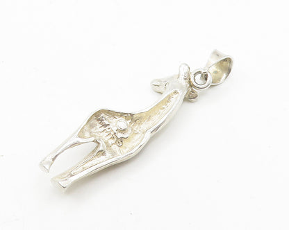 MEXICO 925 Sterling Silver  Vintage Black Onyx Spotted Giraffe Pendant  PT8103