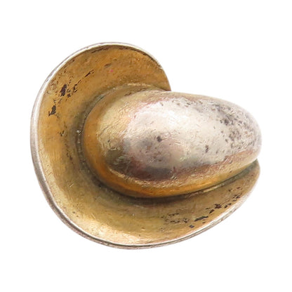 925 Sterling Silver Vintage Ring Antique Designer Puffed  Sz 7.5  RG33157