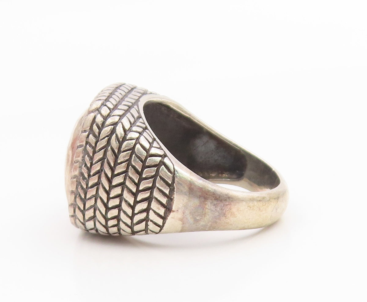 925 Sterling Silver Vintage Ring SILPADA Braided Square Dome Band  Sz 9  RG36101