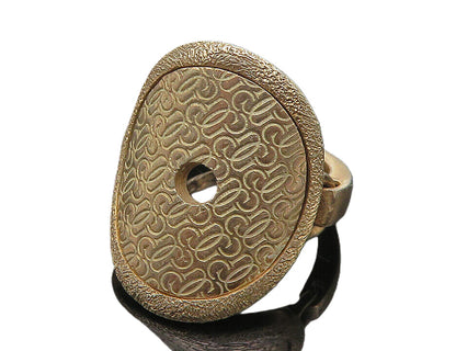 GUESS ITALY 925 Sterling Silver  Shiny Monogram Logo Band Ring Sz 6.5  RG11508