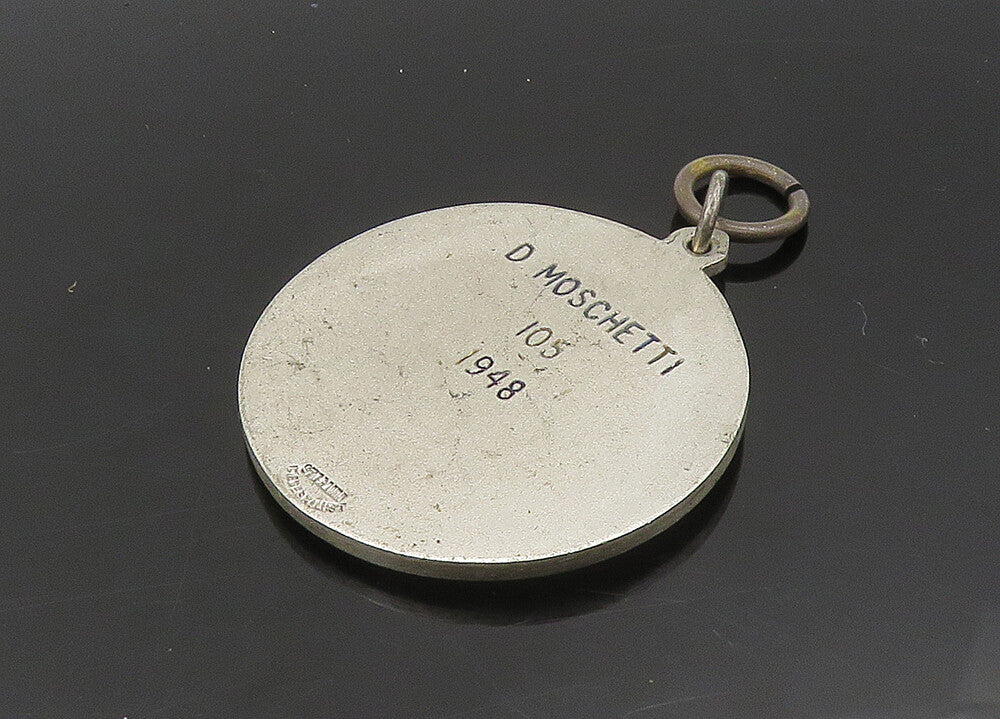 DIEGES & CLUST 925 Silver  Vintage Head Pin Bowling Medallion Pendant  PT16451
