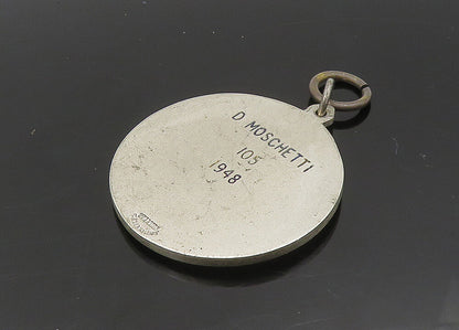 DIEGES & CLUST 925 Silver  Vintage Head Pin Bowling Medallion Pendant  PT16451