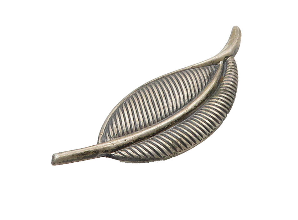 JEWELART 925 Sterling Silver  Vintage Single Floral Leaf Brooch Pin  BP6387