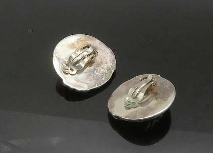 925 Sterling Silver  Vintage Two Tone Round Non Pierce Drop Earrings  EG10820