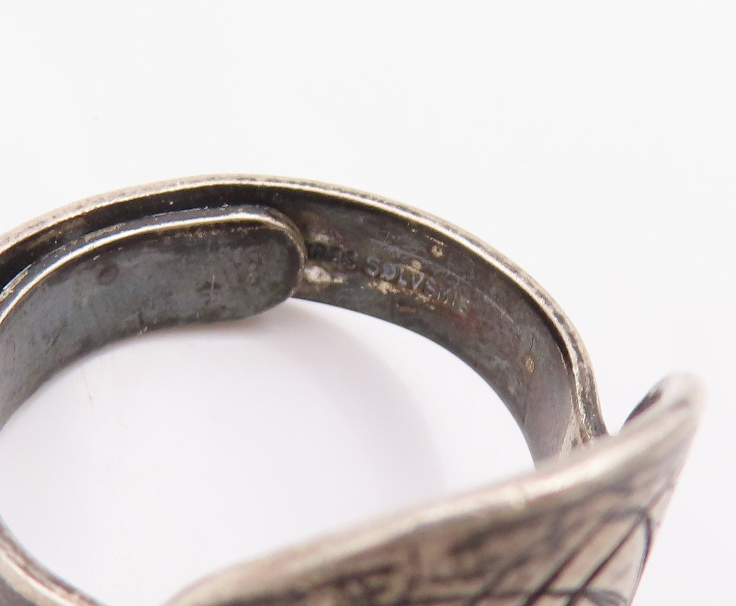 925 Sterling Silver Vintage Ring VALDRES SOLVSMIE NORWAY Antique  Sz 9  RG32458