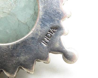 DOUG PAULUS 925 Sterling Silver  Vintage Blue Quartz Tear Drop Pendant PT14393