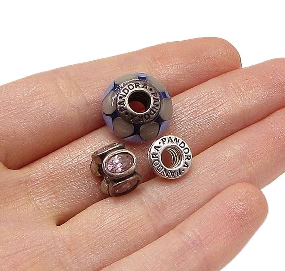 PANDORA 925 Sterling Silver  Vintage Topaz Charms  TR1030