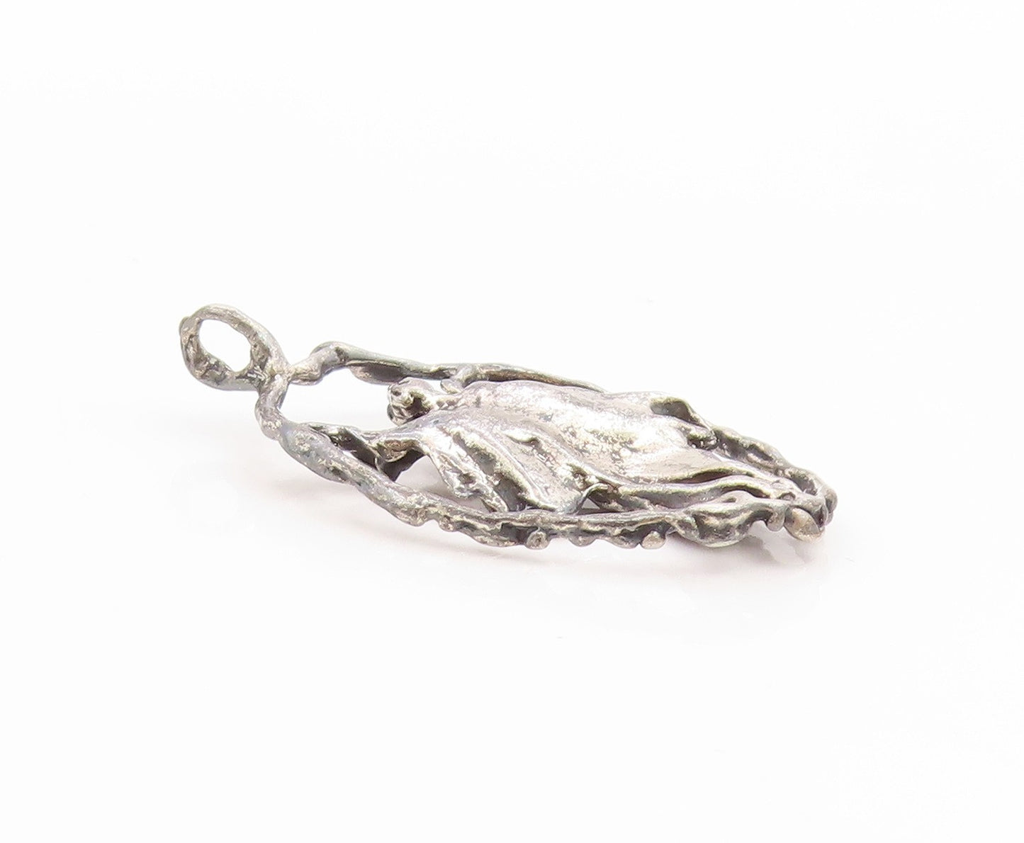 925 Sterling Silver Vintage Pendant Moses Holding The 10 Commandments  PT26169