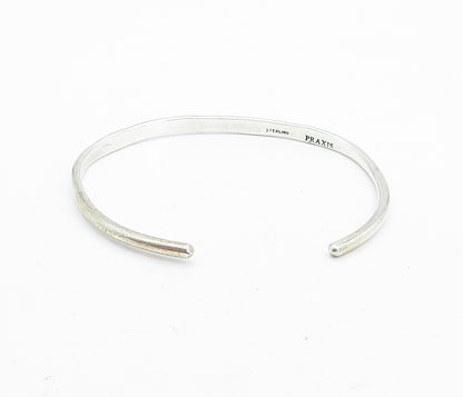 PRAXIS 925 Sterling Silver  Petite Lucy Virginia Stamped Cuff Bracelet  BT2778
