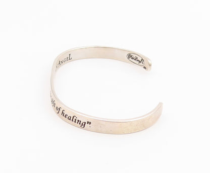 925 Sterling Silver Vintage Bracelet PAT LONGO Engraved Serenity Prayer  BT11642