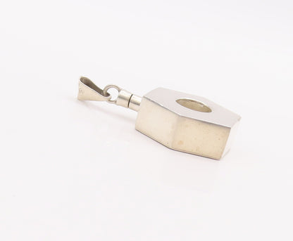 925 Sterling Silver Vintage Pendant MEXICO Cutout Bolt Bottle (OPENS)  PT23206