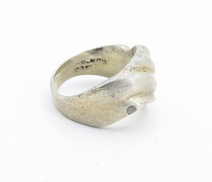 MEXICO 925 Silver  Vintage Fluted Dome Designed Band Ring Sz 7.5  RG6960