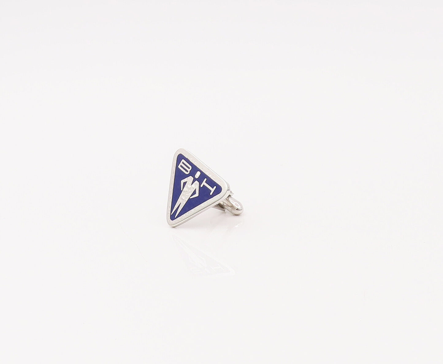 LA MODE 925 Sterling Silver Vintage Triangular Blue Tie Pin & Cuff Links  TR3475