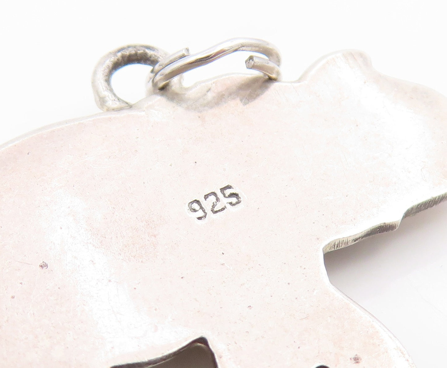 925 Sterling Silver Vintage Pendant Etched Majestic Royal Elephant Charm PT25923