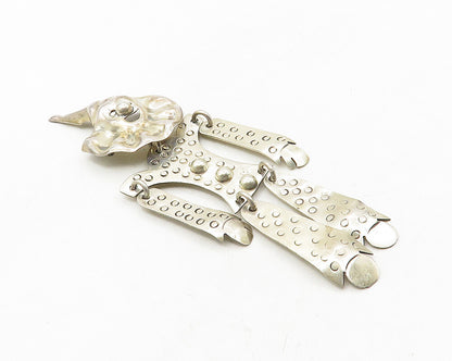 MEXICO 925 Sterling Silver  Vintage Shiny Happy Clown Motif Brooch Pin  BP4111