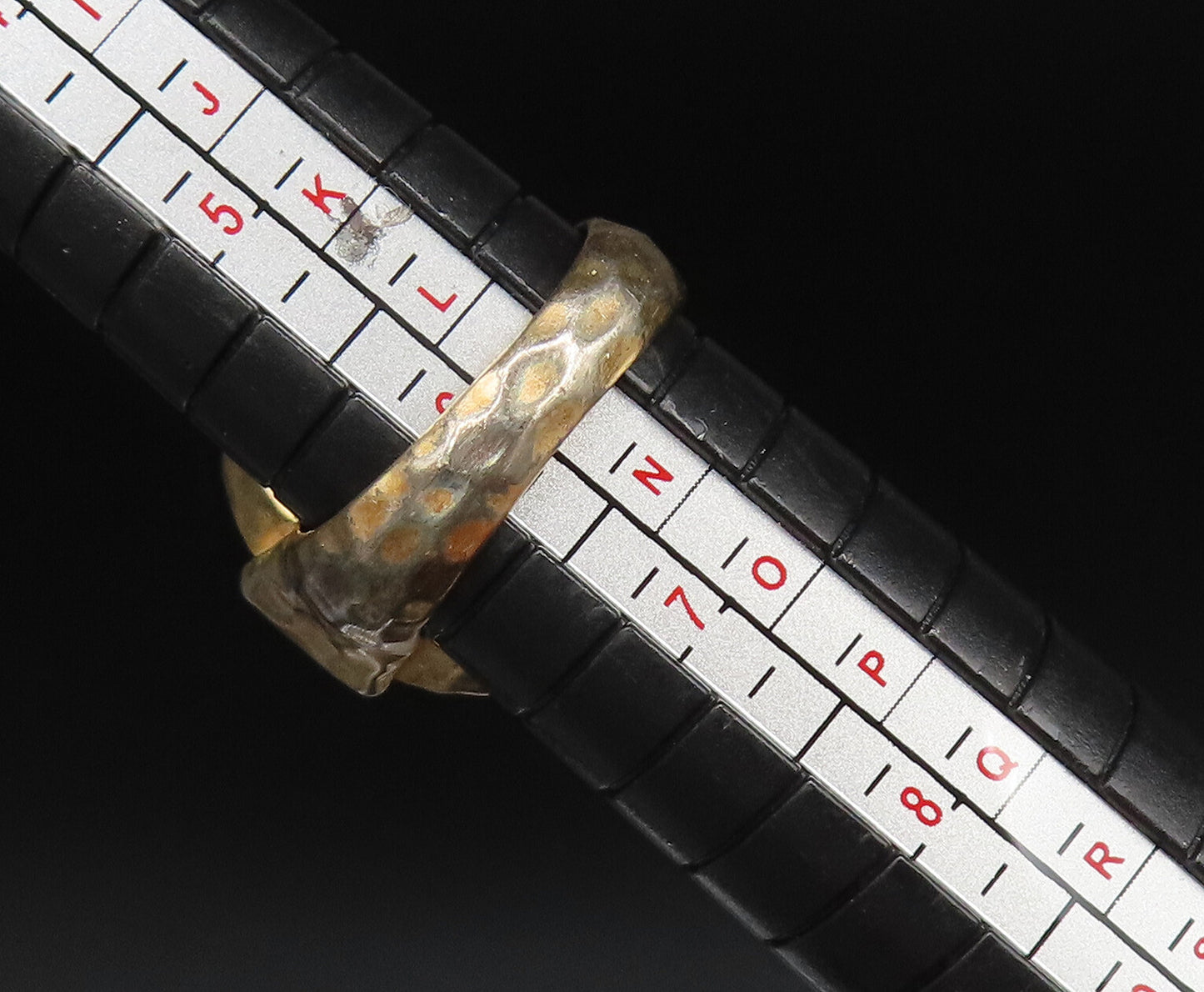 ROSS SIMON 925 Silver  Vintage Gold Plated Hammered Topaz Ring Sz 6  RG25714