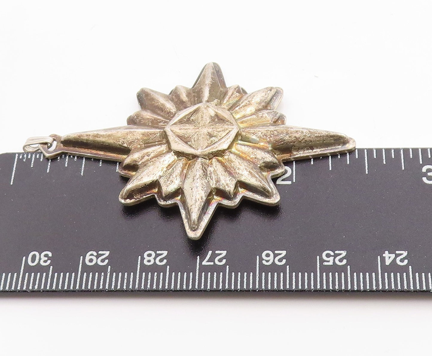 925 Sterling Silver Vintage Pendant REED & BARTON Christmas Tree Star  PT24645