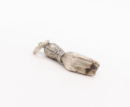 925 Sterling Silver Vintage Pendant Solid 3D Carved Roman Praying Man  PT22665