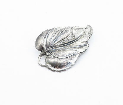 DANECRAFT 925 Sterling Silver  Vintage Antique Single Leaf Brooch Pin  BP1196