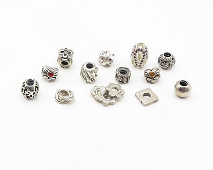 CHAMILIA 925 Silver  Vintage Topaz Citrine & Amethyst 13 Pcs Bead Set  TR1848