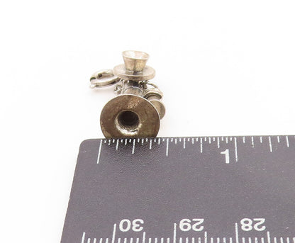 925 Sterling Silver Vintage Pendant Antique Candlestick Telephone Charm  PT25024