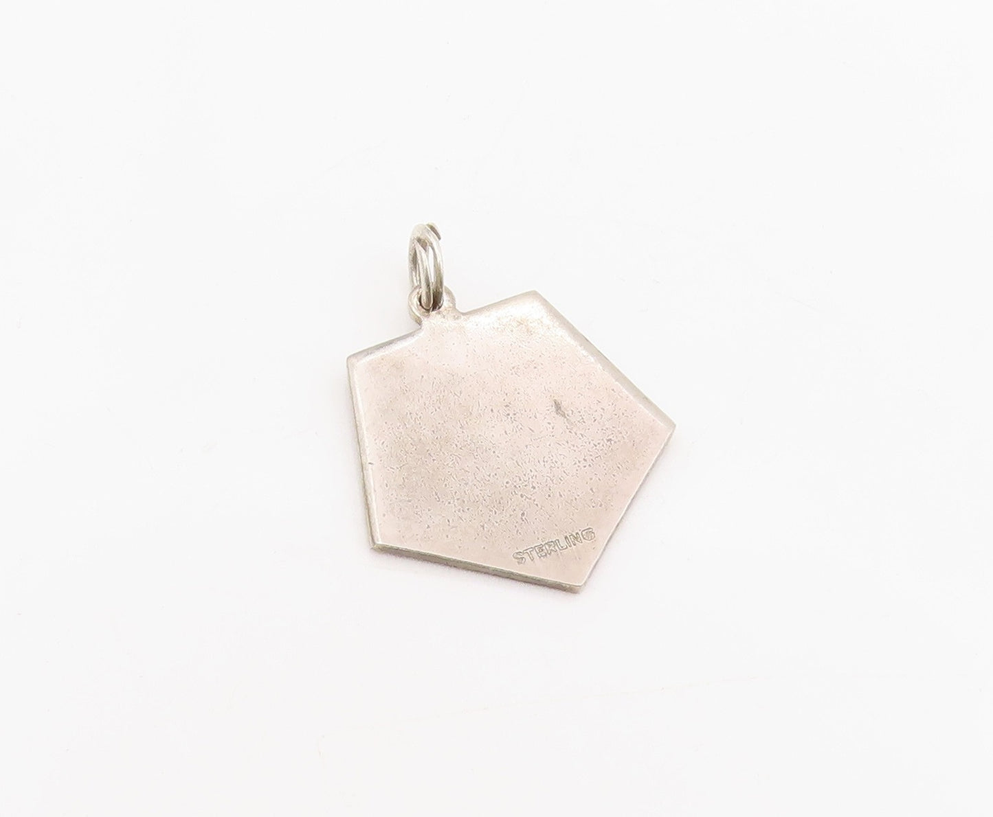 925 Sterling Silver Vintage Pendant Enameled 1975 Blue Ray Session Medal PT25582