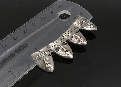 925 Sterling Silver  Vintage Modernist Drama Theater Masks Brooch Pin  BP9096