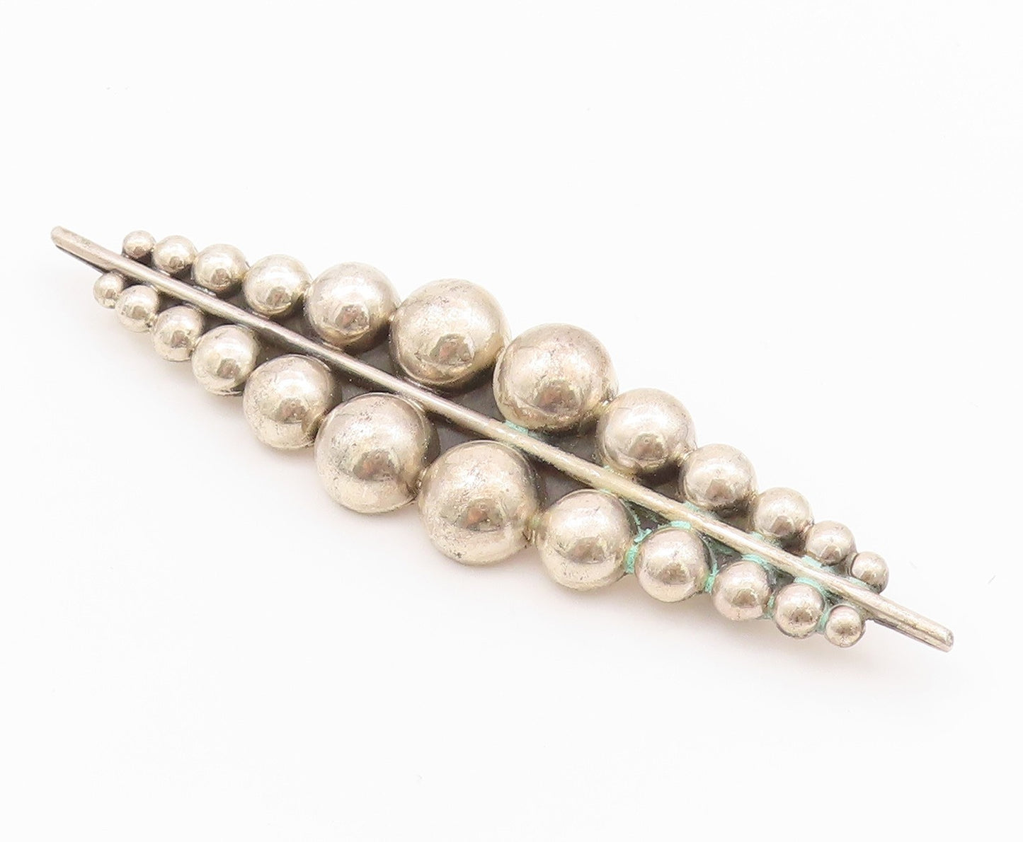 925 Sterling Silver Vintage Brooch CARSI Bubble Leaf Foliage Design  BP11667