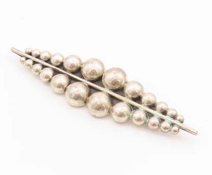 925 Sterling Silver Vintage Brooch CARSI Bubble Leaf Foliage Design  BP11667