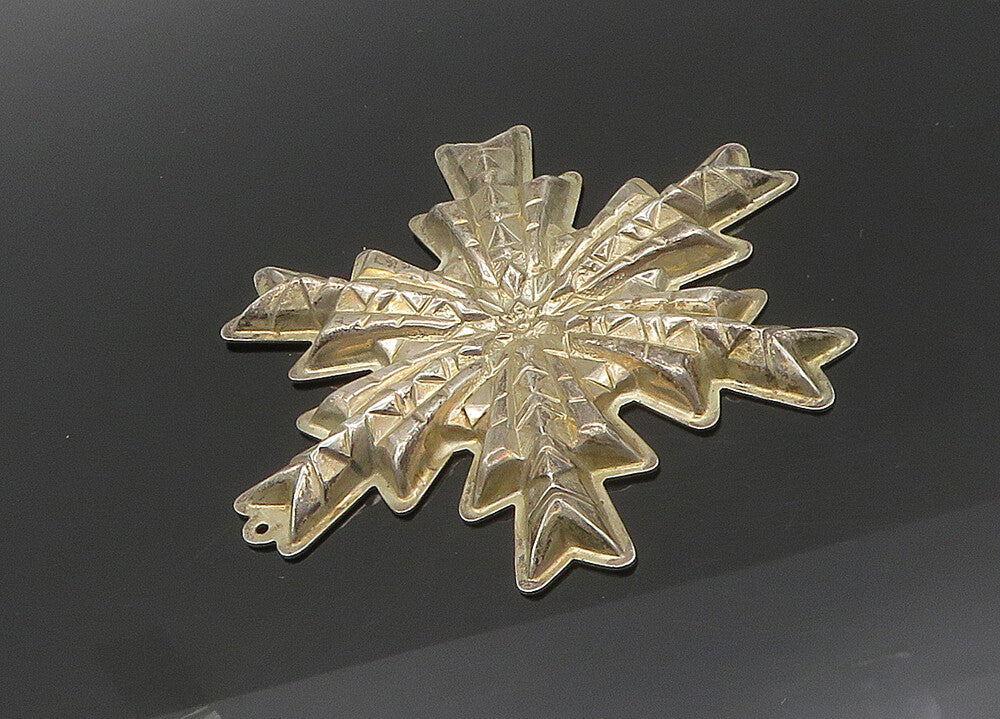 GORHAM 925 Sterling Silver Vintage Antique Christmas Snowflake Pendant PT16630