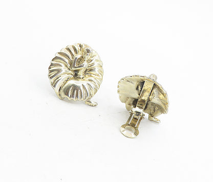 925 Sterling Silver  Vintage Sculpted Woman Non Pierce Drop Earrings  EG4370
