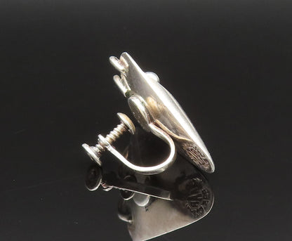 ANTONIO REINA 925 Silver  Vintage Modernist Screw Back Earrings  EG11820