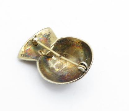 925 Sterling Silver  Vintage Antique Chiseled Detail Vase Brooch Pin  BP2561