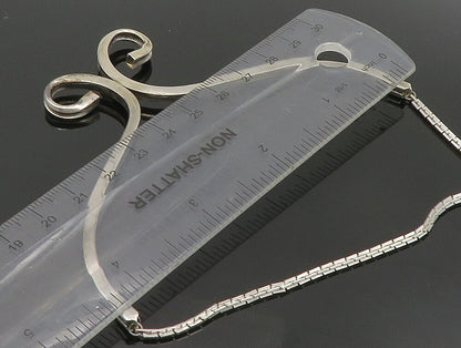 925 Sterling Silver  Vintage Minimalist Double Swirl Collar Necklace  NE3854