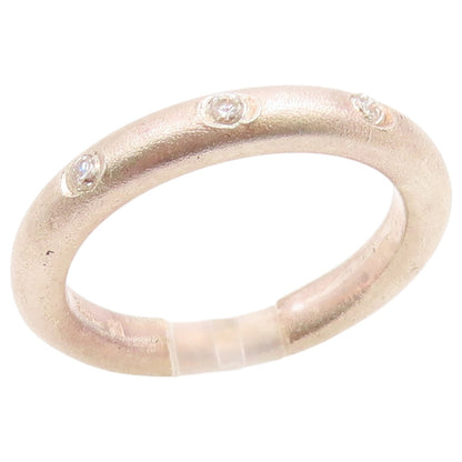 925 Sterling Silver Vintage Ring Minimalist Flush Set CZ Band  Sz 10  RG36825