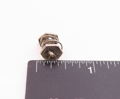 925 Sterling Silver Vintage Petite Wire Twist Design Pendant  PT15996