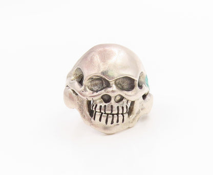 925 Sterling Silver Vintage Ring Carved Gothic Skill Band Moves  Sz 6  RG35603