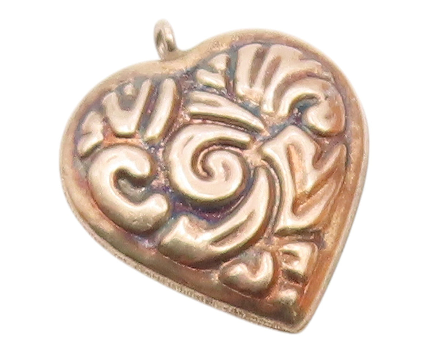 925 Sterling Silver  Vintage Hollow Patterned Love Heart Pendant  PT17357